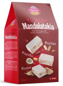 Mini Soft Nougat with Quinoa, Peanuts & Coconut