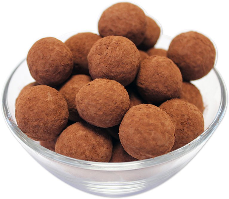Cherries Covered with Cocoa Dusted Dark Chocolate